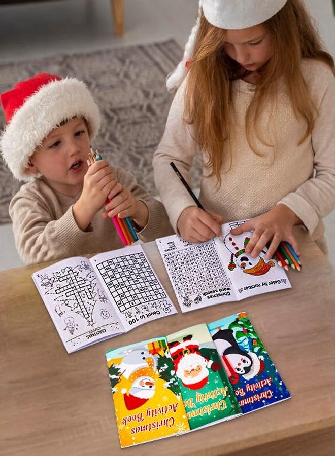 Winrain 60PCS Christmas Activity Books Party Favors for Kids - Winter Holiday Games Coloring Maze Book in Bulk, Classroom Activities Crafts Gifts - Image 2